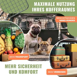 Lovpet LovPet® Hundegitter Auto, Autoschutzgitter Trenngitter Universal, verstellbare Breite, Kofferraum Autogitter Maße 30 x 91-153 cm ... - Schwarz