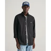 GANT Regular Fit Popeline Hemd - schwarz 4XL