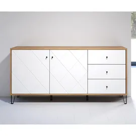 trendteam Sideboard 183 x 76 x 40 cm Weiß