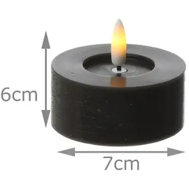 adilina LED Maxi Teelichter Lina 7 cm schwarz 2 St.