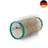Ponik's PROFESSIONAL Metallwickler, Drahtwickler mit Borsten, Lockenwickler Metall 12 Stück, Haarwickler 32 mm, Haar Roller Set, Haarrollen Locken, Lockenwickler Set - Grün