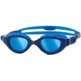 Zoggs Predator Flex Titanium-Smaller Fit Schwimmbrille für Erwachsene, Blue/Blue/Mirrored Blue, Kleiner