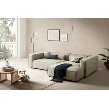 LeGer Home by Lena Gercke Eckcouch Cord 2-Sitzer Hellgrün
