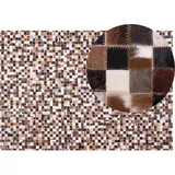 Beliani Teppich braun Schwarz Kuhfell 160 x 230 cm Patchwork Handgefertigt Rechteckig 160x230 Teppiche - beige
