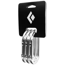 Black Diamond Oval Keylock Karabinerhaken 3 Einheiten - Polished - One Size