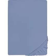 biberna Spannbettlaken Jersey-Elasthan 120 x 200 - 130 x 220 cm blau