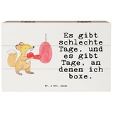 Mr. & Mrs. Panda Dekokiste Fuchs Boxen Tage - Weiß - Geschenk, Boxtraining, Auszeichnung, Aufbew (1 St) weiß Ø 0 cm x 19 cm x 10 cm