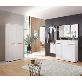 Innostyle Garderobenpaneel Memphis Weiß, Eiche Artisan Holzwerkstoff, 50x170x30 cm Aufhängemöglichkeit, Hutablage, Kleiderstange Garderobe, Garderobenpaneele, Garderobenpaneele