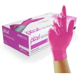 UNIGLOVES Magenta Pearl Nitril-Untersuchungshandschuhe - vielseitig einsetzbar, puderfreie und latexfreie Einweghandschuhe - Box mit 100 Handschuhen, Magenta, Größe S (GP8502)