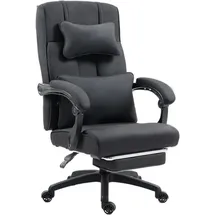 Dowinx Bürostuhl Ergonomisch, Schreibtischstuhl mit Kopfstütze, Lendenwirbelstütze, Chefsessel Bürostuhl mit Fußstütze, Höhenverstellbar, Verstellbare Rückenlehne, Mesh Bürostuhl 150kg, Orange