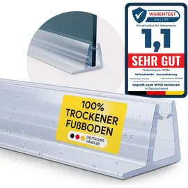 tktrading24 Duschdichtung PVC Ersatzdichtung TYP-4 200cm Glasstärke 4mm Gummilippe 15mm