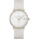 Junghans max bill max bill Kleine Automatic 27/7006.02 Sonderangebot - Leuchtpunkte und Zeiger mit umweltfreundlicher Leuchtmasse,weiß,weiß matt - 34mm