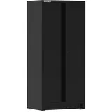 feistos Hochschrank Stahl 61x92x200 cm schwarz abschließbar