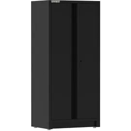 feistos Hochschrank Stahl 61x92x200 cm schwarz abschließbar