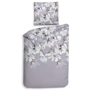 HNL Living HNL Flanell-Bettwäsche-Set "Stacey" in Lila - 135x200 cm