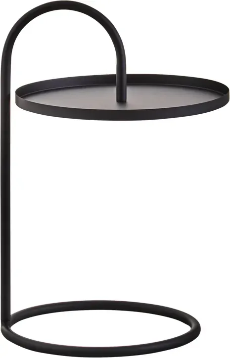 Premier Housewares Top-Side-Tisch mit Aufhängefunktion, sicherer Ausführung, schwarz, platzsparender, funktionaler Couchtisch, Couchseitentisch