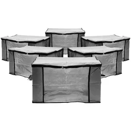 BigDean Aufbewahrungstasche 90 L 6-tlg. grau|schwarz