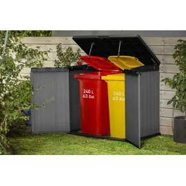 KETER Mülltonnenbox Darwin 141 x 82 x 118 cm grau