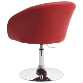 chefgastro Esszimmerstuhl Kunstleder Rot 6er Set