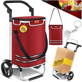 Kesser Einkaufstrolley rot 56L