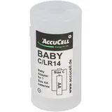 AccuCell Universal Baby C Adapter für je 1x Mignon/AA auf Größe Baby, C, LR14, FR14