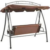 vidaXL Hollywoodschaukel 3-Sitzer kaffeebraun
