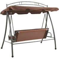 vidaXL Hollywoodschaukel 3-Sitzer kaffeebraun