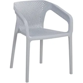 Homestyle4u Gartenstuhl Kunststoff grau 2er Set