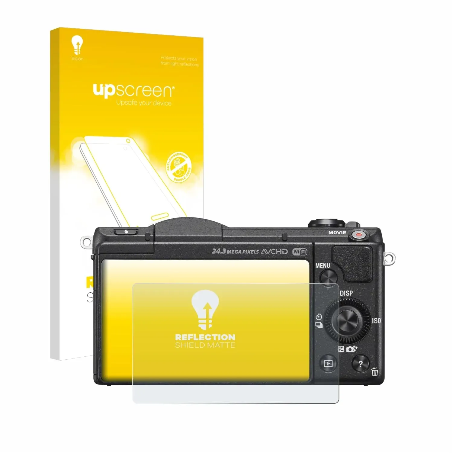 upscreen Entspiegelungs-Schutzfolie für Sony Alpha 5100 (DSLR-A5100) Displayschutz-Folie Matt [Anti-Reflex, Anti-Fingerprint]