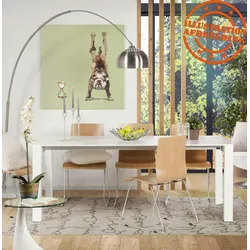 Kadima Design Ausziehbarer Tisch, 190–270 cm, multifunktional, Mattweiß, Holz