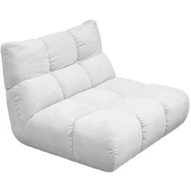 KAWOLA Drehsessel VIVIEN Cord 80 x 90 x 90 cm Weiß drehbar