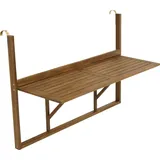 DEGAMO Balkonhängetisch 120 x 40 x 75 cm Braun