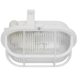 Iso-Ovalleuchte, 1 x E27/60W, weiß Strukturglas