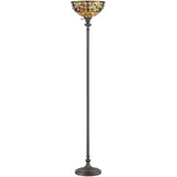 Stehleuchte FARFALLA 6 Bronze 178cm Tiffany-Stil Lampe Wohnzimmer Bodenleuchte