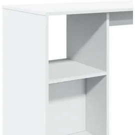 vidaXL Bartisch mit Regal 124 x 46 x 103,5 cm Weiß