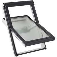 Velux Sparpaket "Sunshine" - Dachfenster+Eindeckrahmen+Hitzeschutzmarkise (78 x 118 MK06, EDW 0000 - für Ziegel bis 12cm)