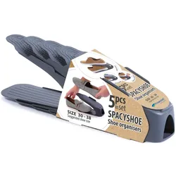 Schuhorganizer Spacyshoe, platzsparender Schuhalter, aus Plastik, anthrazit, 5er Set, Gr. 30-38