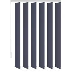KS Handel 24 Lamellenvorhang Schiebevorhang fertiges Komplettsystem (dunkelgrau, 180x250 cm)