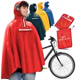 NEXTCOVER® NEU Regenponcho Fahrrad für Damen & Herren - mit [AquaShield 2.0] Technologie I Regenponcho Wandern, Fahrrad-Regencape, Angel Poncho, Regenponcho Herren, Regencape Damen wasserdicht Fahrrad - XL
