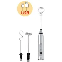 Elektrischer Handmilchaufschäumer, Schaummixer-Schneebesen mit USB-Aufladung, 3 Geschwindigkeiten, Schaummacher für Latte, Cappuccino, heiße