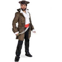 KarnevalsTeufel Piratenjacke Piraten-Kostüm für Herren Karneval Mottoparty
