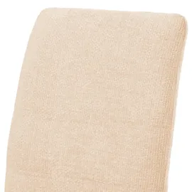 Mendler Esszimmerstuhl HWC-G55 Stoff Chenille creme 2er Set