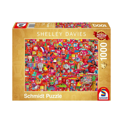 Schmidt Spiele Puzzle Puzzle S.Davies Vintage Spielzeug, 1.000 Teile, Puzzleteile