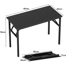 luxuskollektion Büroschreibtisch 80x40x75cm Schwarz