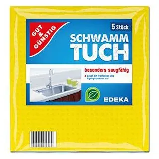 Gut&Günstig Schwammtücher Naturfaser, 5 St.