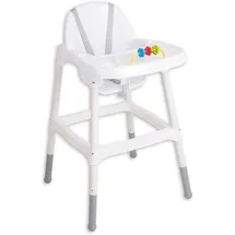 ml-wohnen Stella Trading Dejan Hochstuhl Baby in Weiß, Grau - Sicherer Kinderstuhl