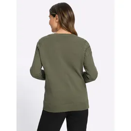 Sieh an! Strickjacke in Khaki 54