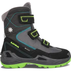 LOWA Boys Winterschuhe "Milo GTX hi", SCHWARZ/TUERKIS, 32