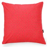 PinkZebra Kopfkissenbezug Kinder, Kissenbezug aus 100% Baumwolle, Kissenhülle Jungen, Öko-tex Standard 100, Kinderbezüge mit Reißverschluss, Made in EU (Punkte Rot, 80 x 80 cm)