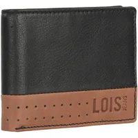 Lois - Geldbörse Herren Leder - Herren Geldbörsen Leder mit RFID Schutz - Geldbörse Herren Klein - Geldbeutel Herren Leder - Geldbörse Herren. Geldbeutel, RFID Schutz, Black-Tan